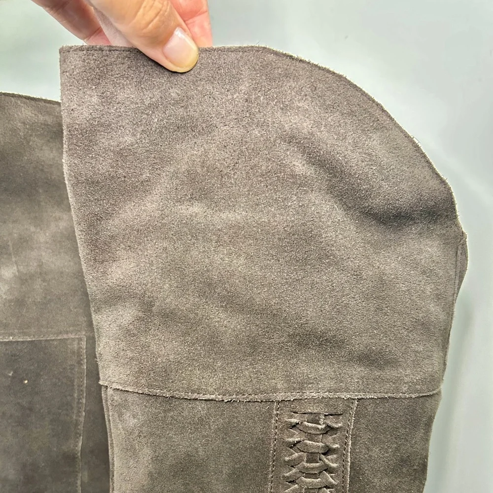 Coconuts by Matisse Anthropologie Muse Choco Brown Suede Over Knee Boots Sz 10